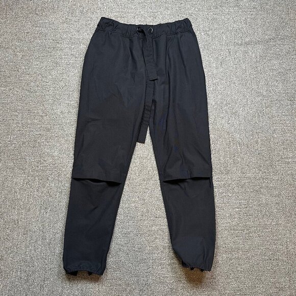 Lululemon Lab Black Joggers with Open Knee Slits Estimated Size 4 - Picture 1 of 6